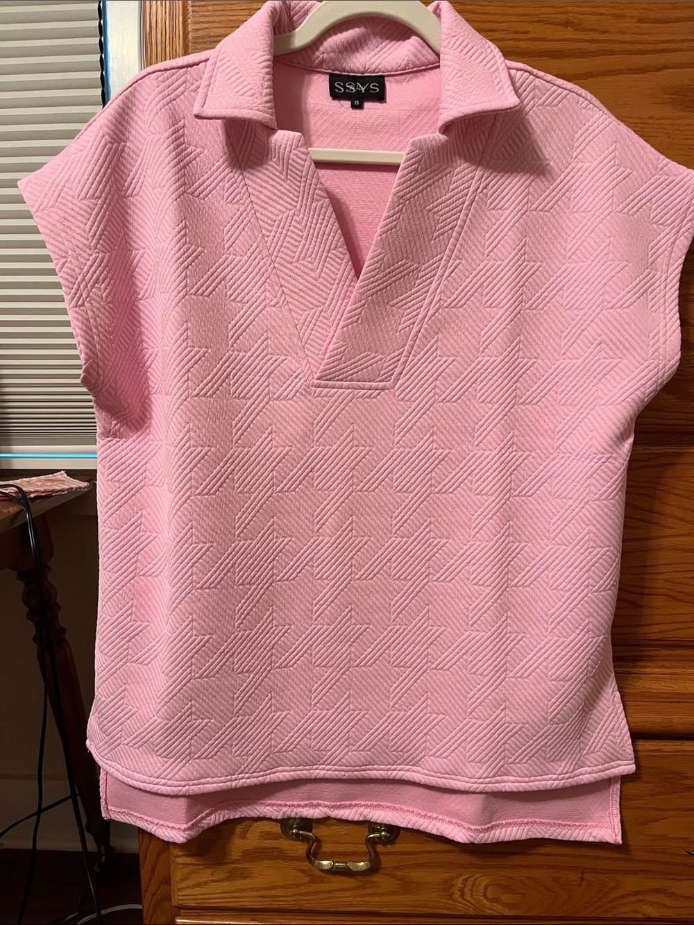 SSYS The Label. The Everyday top. Quilted, soft pink. Size XS
